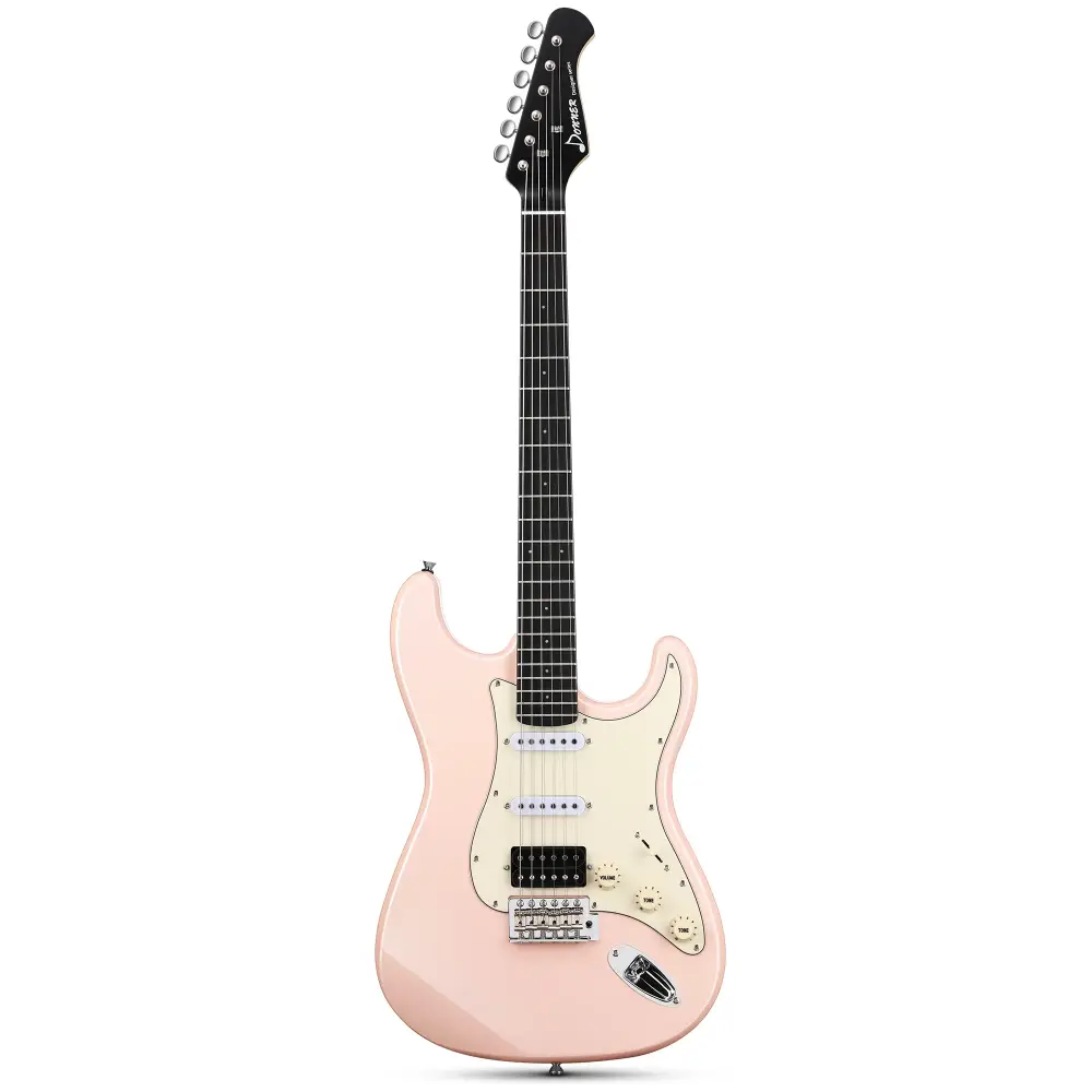 Donner Designer Series DST-200P Elektro Gitar Paketi (Pembe) - 1