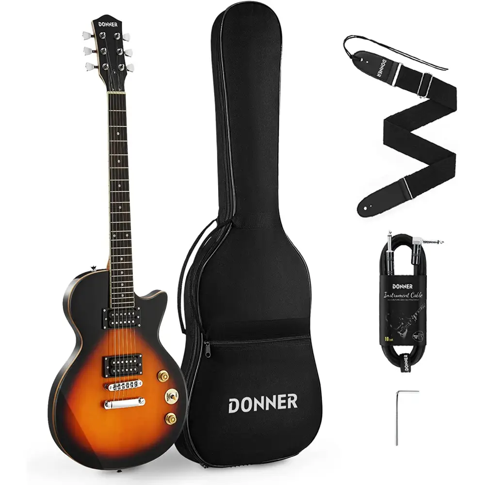 Donner DLP-124S LP Elektro Gitar Paketi (Sunburst) - Donner