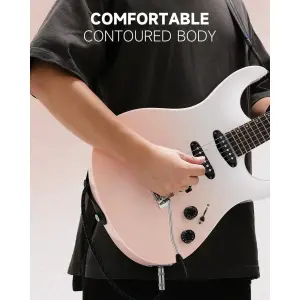Donner DMT-66 Elektro Gitar (Pink-White Gradient) - 3