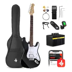 Donner DST-100B Elektro Gitar Seti (Siyah) - Donner