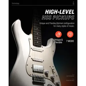 Donner DST-152W Elektro Gitar (Beyaz) - 4