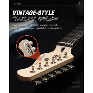 Donner DST-152W Elektro Gitar (Beyaz) - 6