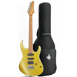 Donner DST-700 Elektro Gitar (Gold) - Donner