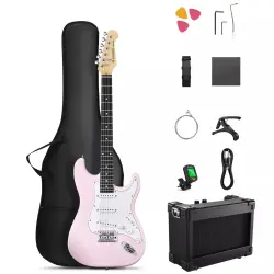 Donner DST-80 ST Elektro Gitar Seti (Pembe) - 1