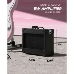 Donner DST-80 ST Elektro Gitar Seti (Pembe) - 4