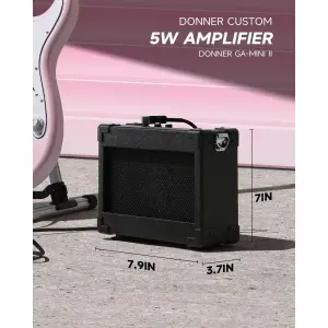 Donner DST-80 ST Elektro Gitar Seti (Pembe) - 4