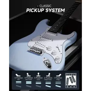 Donner DST-80 ST Elektro Gitar Seti (Sonic Blue) - 2