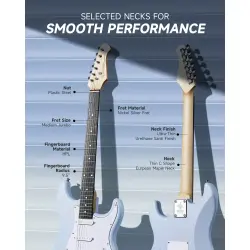 Donner DST-80 ST Elektro Gitar Seti (Sonic Blue) - 4