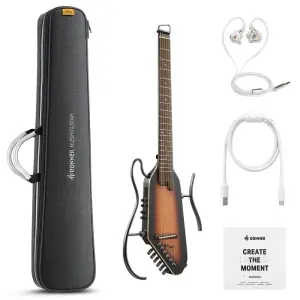 Donner Hush-I Pro Elektro Akustik Gitar (Sunburst) - 5