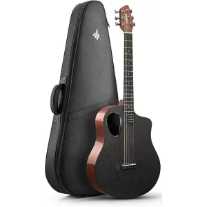 Donner RISING-G1 Carbon Fiber Akustik Gitar (Parlak Kahverengi) - 1