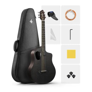 Donner RISING-G1 Carbon Fiber Akustik Gitar Seti (Kahverengi) - Donner