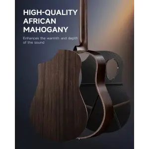 Donner RISING-G1 Carbon Fiber Akustik Gitar Seti (Kahverengi) - 4