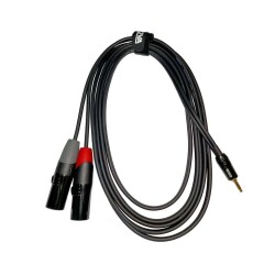 ENOVA 3 m 3.5 mm Erkek - Erkek XLR x2 Kablo EC-A3-PSMXLM-3 - ENOVA