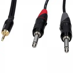 ENOVA 3.5mm to TS - Çift 6.3mm 1 Metre Kablo (EC-A3-PSMPLM-1) - 3