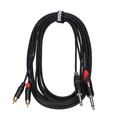 ENOVA Çift RCA - Çift TS 6.3 mm 3 Metre Kablo - ENOVA