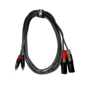 ENOVA XLR Erkek 3 pin - RCA Erkek Stereo Kablo 3 metre (EC-A3-CLMXLM-3) - 1