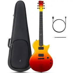 Enya Music NOVA GO Sonic/Red Volcano Red Elektro Gitar - 6