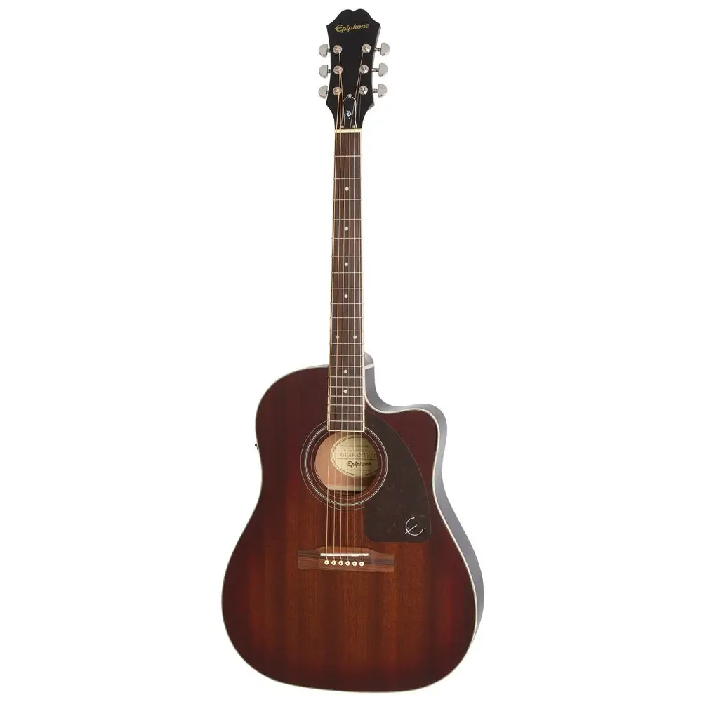 Epiphone AJ-220SCE Elektro Akustik Gitar (Mahogany Burst) - 1