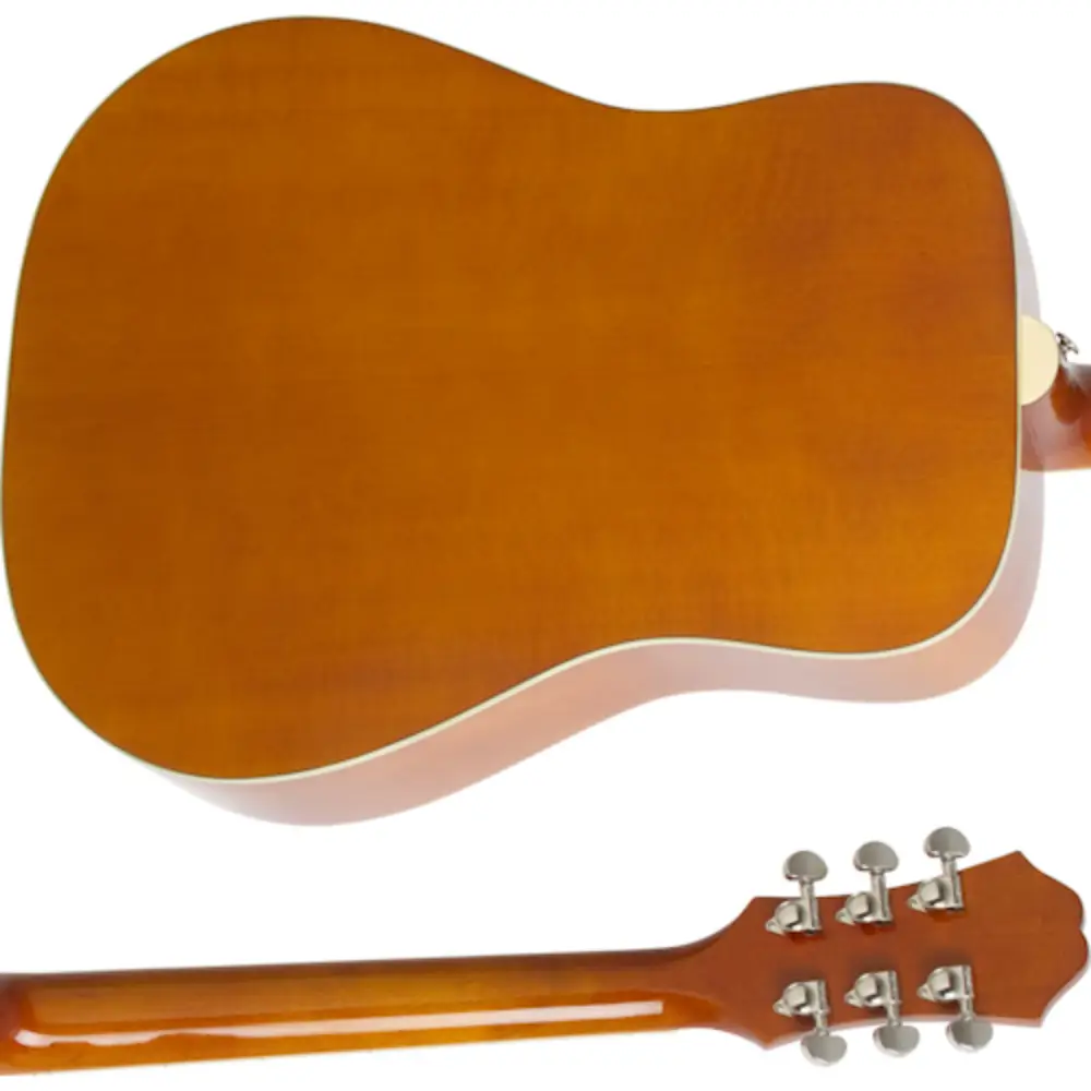 Epiphone Dove Studio - Solid Top Fishman Sonitone Elektro Akustik Gitar (Violin Burst) - 4