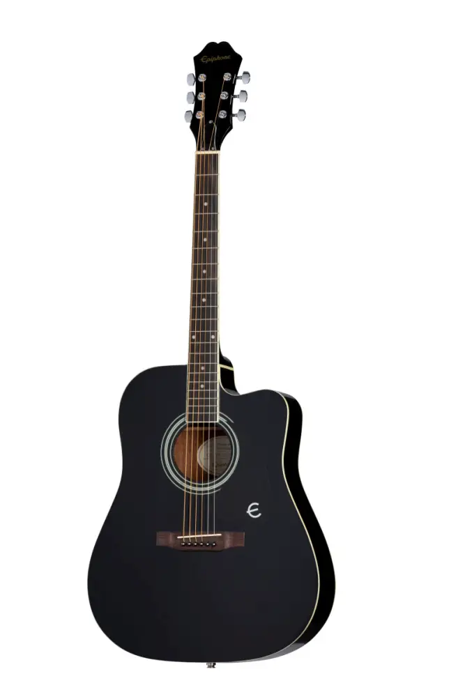 Epiphone FT-100CE Jumbo Elektro Akustik Gitar (Ebony) - 1