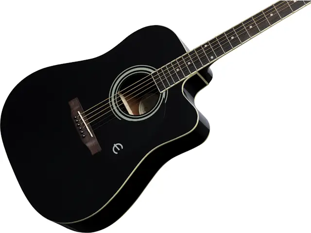 Epiphone FT-100CE Jumbo Elektro Akustik Gitar (Ebony) - 3