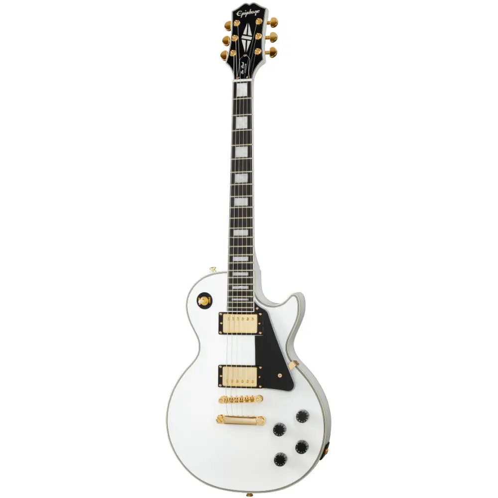 Epiphone Les Paul Custom Electro Guitar (Alpine White) - 1