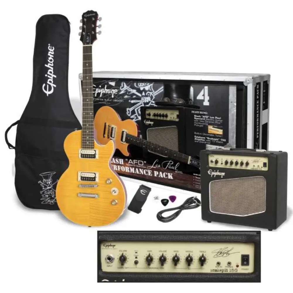 Epiphone Slash Appetite Les Paul Special-II Performance Pack Elektro Gitar Seti (Appetite Amber) - 1