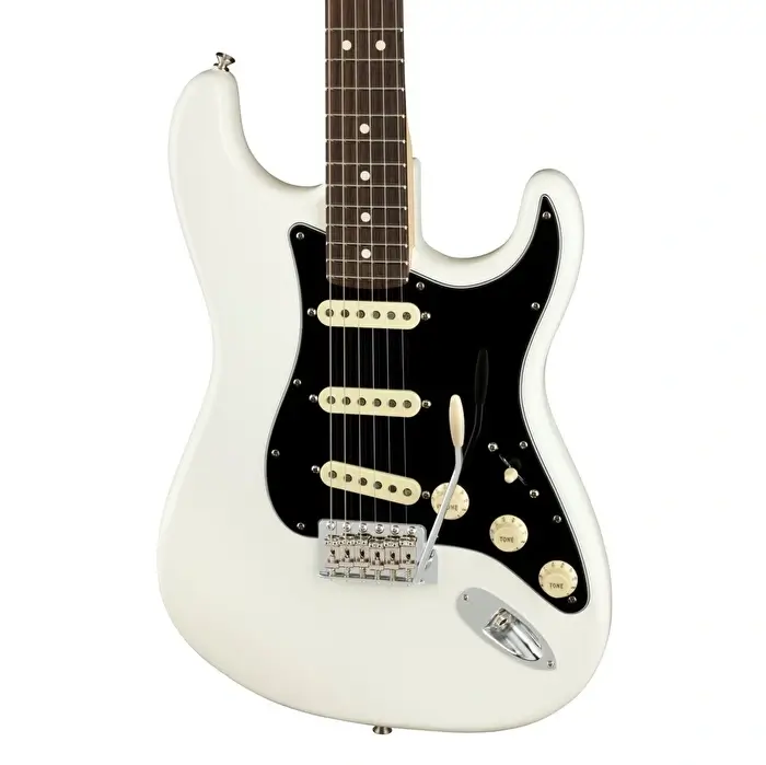 Fender American Performer Stratocaster Gülağacı Klavye Arctic White Elektro Gitar - 3