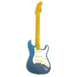Fender Custom Shop 1955 Stratocaster Relic Maple Fingerboard, Aged Lake Placid Blue Elektro Gitar - 1