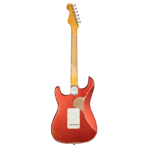 Fender Custom Shop 1959 Stratocaster Heavy Relic Gülağacı Klavye Super Faded Aged Candy Apple Red Elektro Gitar - 2