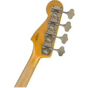 Fender Custom Shop 1961 Jazz Bass Heavy Relic Gülağacı Klavye Aged Olympic White Bas Gitar - 4