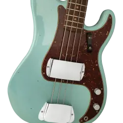 Fender Custom Shop 1963 Precision Bass Journeyman Relic Aged Daphne Blue Bas Gitar - 3