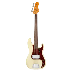 Fender Custom Shop 1963 Precision Bass Journeyman Relic Aged Olympic White Bas Gitar - 1