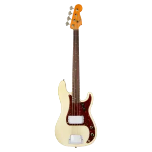 Fender Custom Shop 1963 Precision Bass Journeyman Relic Aged Olympic White Bas Gitar - 1