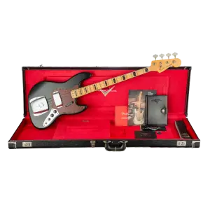 Fender Custom Shop 1968 Jazz Bass Journeyman Relic Aged Black Bas Gitar - 6