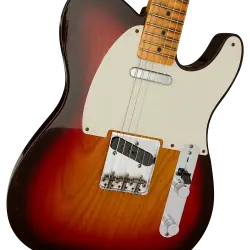 Fender Custom Shop B2 1958 Telecaster Journeyman Relic Wide Fade 3 Ton Sunburst Elektro Gitar - 3