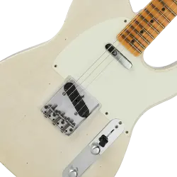 Fender Custom Shop Limited 1955 Telecaster Journeyman Relic Aged White Blonde Elektro Gitar - 3