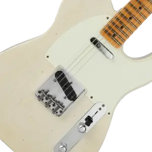 Fender Custom Shop Limited 1955 Telecaster Journeyman Relic Aged White Blonde Elektro Gitar - 3