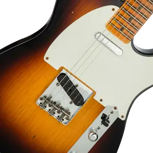 Fender Custom Shop Limited 1955 Telecaster Journeyman Relic Wide Fade 2 Ton Sunburst Elektro Gitar - 3