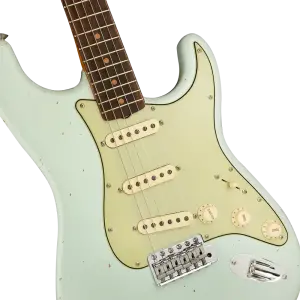 Fender Custom Shop Limited 1964 Stratocaster Journeyman Relic Gülağacı Klavye Faded Aged Sonic Blue Elektro Gitar - 3