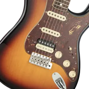 Fender Custom Shop Limited 1967 Stratocaster HSS Journeyman Relic 3 Ton Sunburst Elektro Gitar - 3