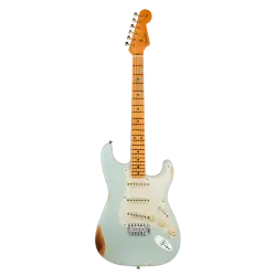 Fender Custom Shop Limited Edition 1956 Stratocaster Relic Akçaağaç Klavye Faded Sonic Blue Elektro Gitar - 1