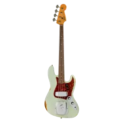 Fender Custom Shop Limited Edition 1960 Jazz Bass Relic Gülağacı Klavye Super Faded Aged Sonic Blue Bas Gitar - 1