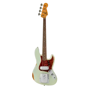 Fender Custom Shop Limited Edition 1960 Jazz Bass Relic Gülağacı Klavye Super Faded Aged Sonic Blue Bas Gitar - 1