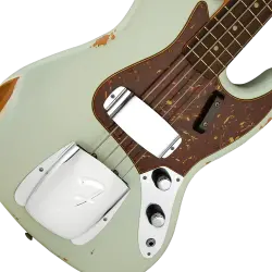 Fender Custom Shop Limited Edition 1960 Jazz Bass Relic Gülağacı Klavye Super Faded Aged Sonic Blue Bas Gitar - 3