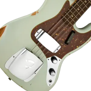 Fender Custom Shop Limited Edition 1960 Jazz Bass Relic Gülağacı Klavye Super Faded Aged Sonic Blue Bas Gitar - 3