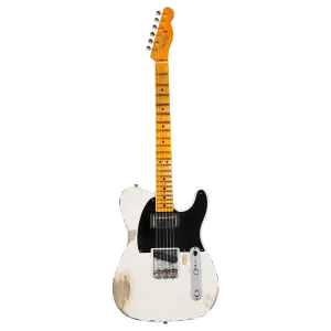 Fender Custom Shop Limited Edition 51 HS Telecaster Heavy Relic Akçaağaç Klavye Aged White Blonde Elektro Gitar - 1