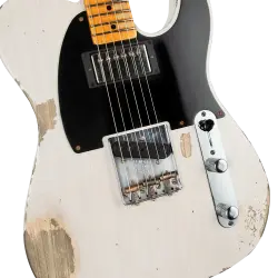 Fender Custom Shop Limited Edition 51 HS Telecaster Heavy Relic Akçaağaç Klavye Aged White Blonde Elektro Gitar - 3