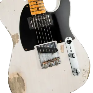 Fender Custom Shop Limited Edition 51 HS Telecaster Heavy Relic Akçaağaç Klavye Aged White Blonde Elektro Gitar - 3