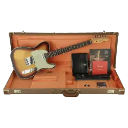 Fender Custom Shop LTD 1960 Telecaster Custom Heavy Relic Chocolate 3 Ton Sunburst Elektro Gitar - 6